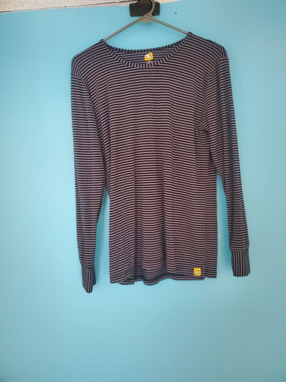 Lazy One Top Size Medium Striped Long Sleeve Loungewear